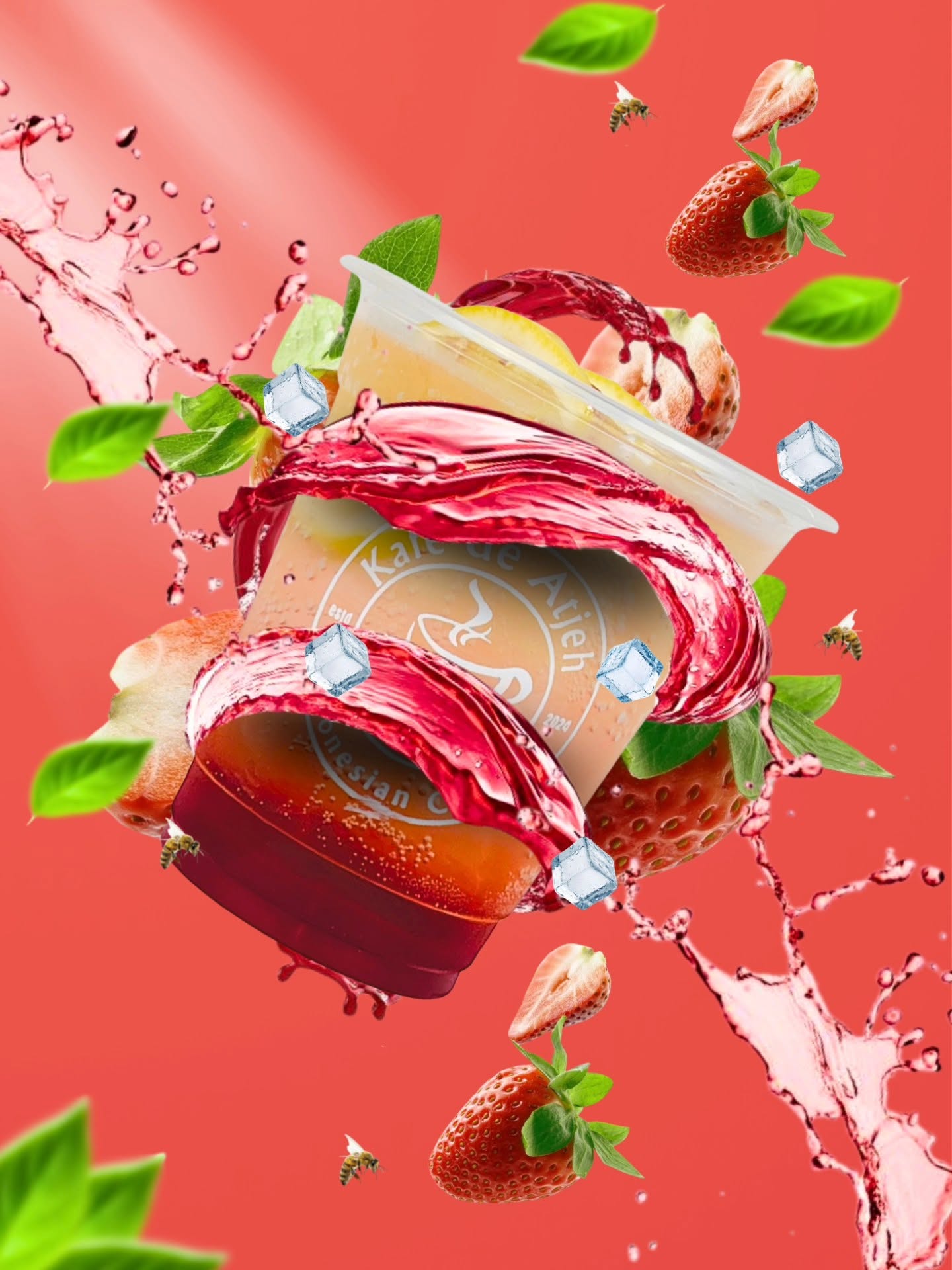 Lemon beverage product advertisement